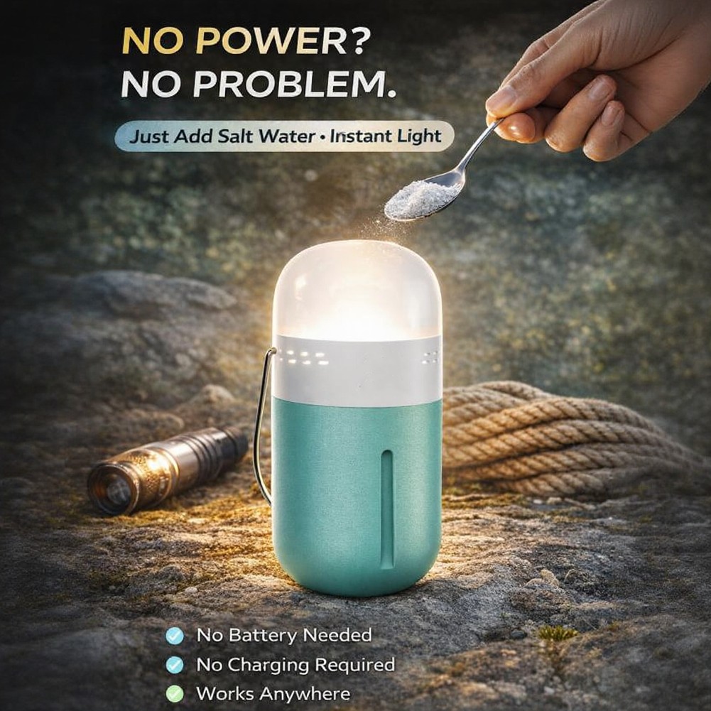 Przenośna lampa solna, kompakt – Power Outage Light recenzja i cena