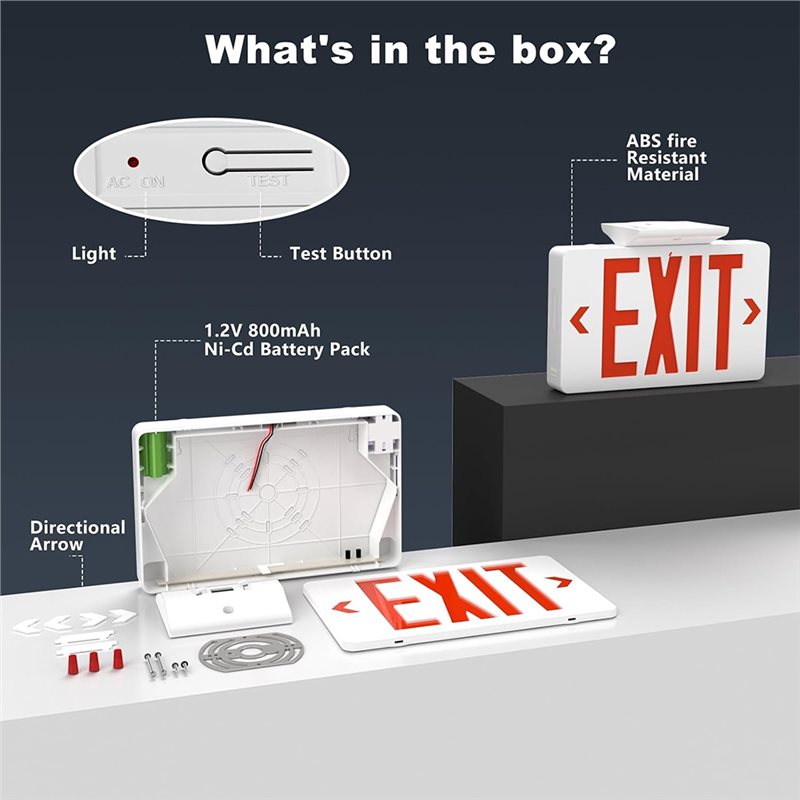 B67C z certyfikatem UL, komerc – Emergency Exit Sign recenzja i cena
