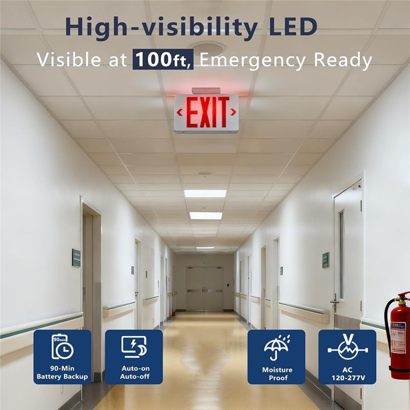 Światło ewakuacyjne LED A46U z – Emergency Exit Sign recenzja i cena